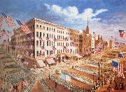 George Hayward Departure of the Seventh Regiment oil painting